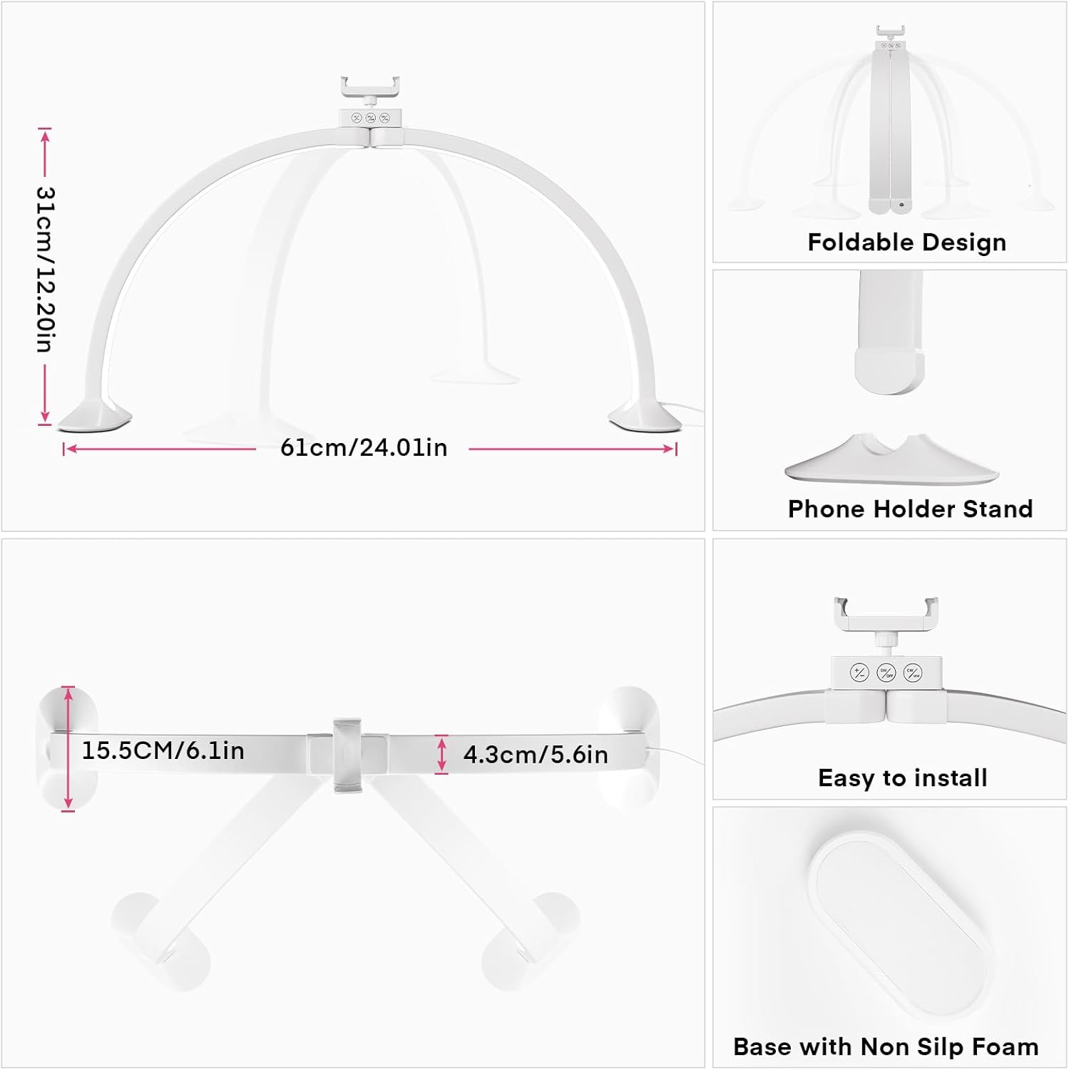نصف القمر ضوء U-شكل مسمار الفن - مراجعة Desk Setup Lamp وسعره